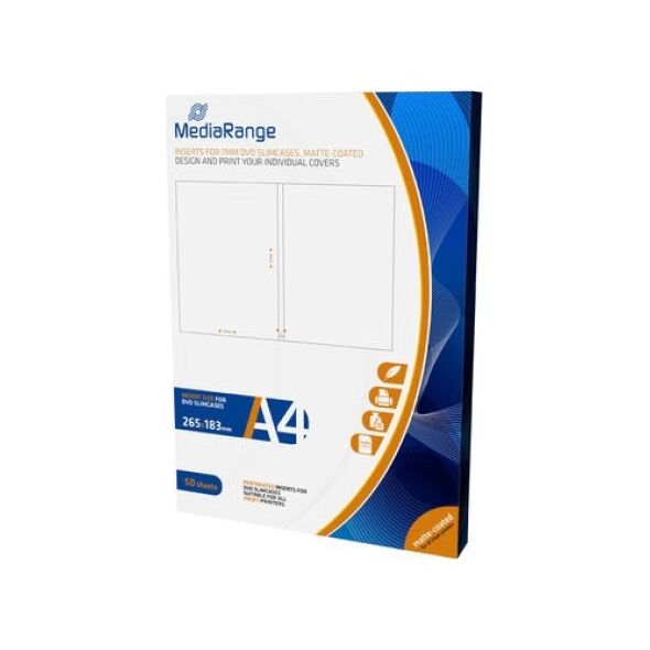 MediaRange Inserts for 7mm DVD Cases Matte (50 Pack) (MRINK122) έως 12 άτοκες Δόσεις