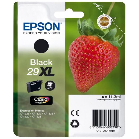 Epson Μελάνι Inkjet Series 29 Black XL (C13T29914012) (EPST299140) έως 12 άτοκες Δόσεις