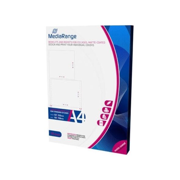 MediaRange Booklets and Inserts for CD Jewelcases Matte (50 Pack) (MRINK120) έως 12 άτοκες Δόσεις