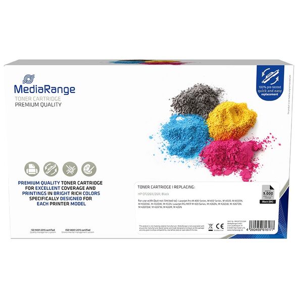 Toner MEDIARANGE Συμβατό για Εκτυπωτές HP (Black) (CF226X/26X) (MRHPTCF226X) έως 12 άτοκες Δόσεις