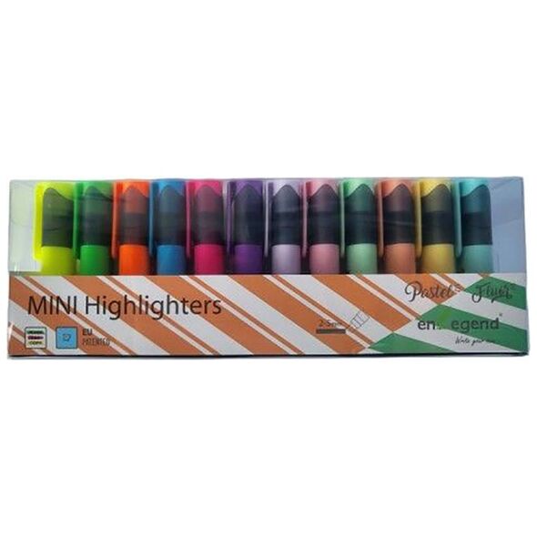 Enlegend Σετ mini Μαρκαδόροι Υπογράμμισης 12 ΧΡ Pastel & Neon (ENL-6006-12D) (ENL600612D) έως 12 άτοκες Δόσεις