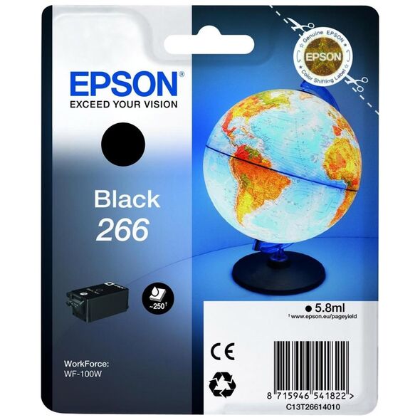 Epson Μελάνι Inkjet Series 266 Black  (C13T26614010) (EPST266140) έως 12 άτοκες Δόσεις