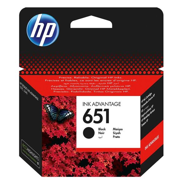 HP Μελάνι Inkjet No.651 Black (C2P10AE) (HPC2P10AE) έως 12 άτοκες Δόσεις