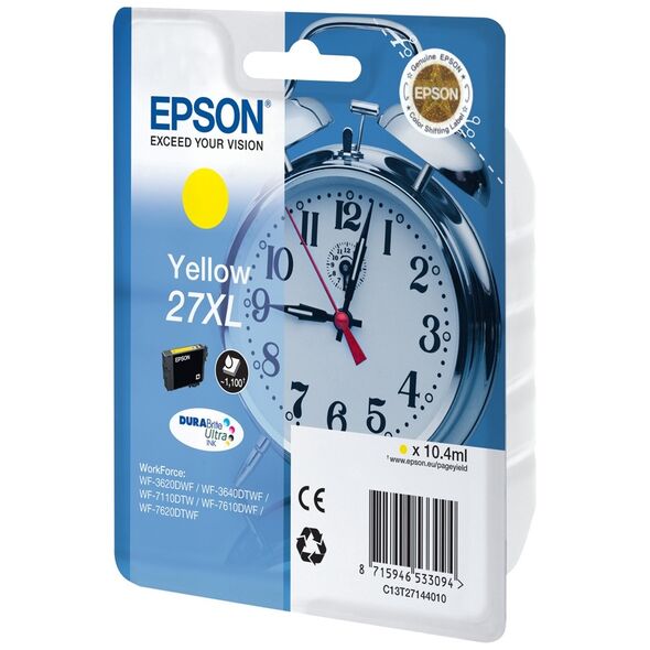 Epson Μελάνι Inkjet Series 27 XL Yellow (C13T27144012) (EPST271440) έως 12 άτοκες Δόσεις