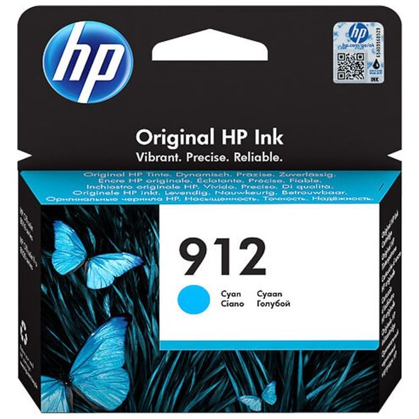 HP Μελάνι Inkjet No.912 Cyan (3YL77AE) (HP3YL77AE) έως 12 άτοκες Δόσεις