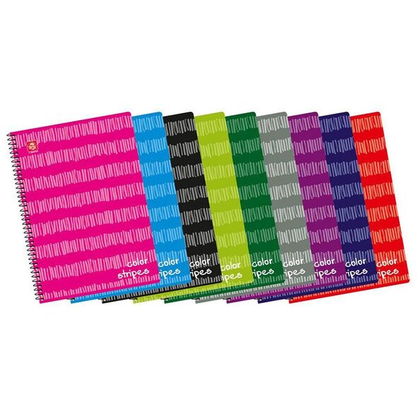 Typotrust Color Stripes Τετράδιο Σπιράλ A4 2 θεμάτων (4542-12) (TYP4542-12) έως 12 άτοκες Δόσεις