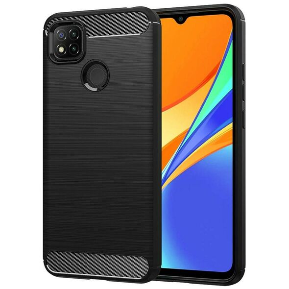 Techsuit Husa pentru Xiaomi Redmi 9C / Redmi 9C NFC - Techsuit Carbon Silicone - Black 5949419059788 έως 12 άτοκες Δόσεις