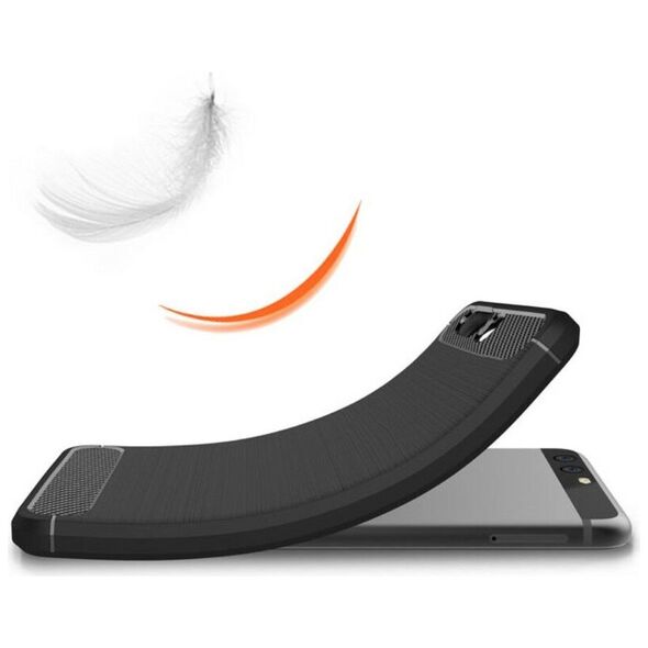 Techsuit Husa pentru Huawei P10 Plus - Techsuit Carbon Silicone - Black 5949419060586 έως 12 άτοκες Δόσεις