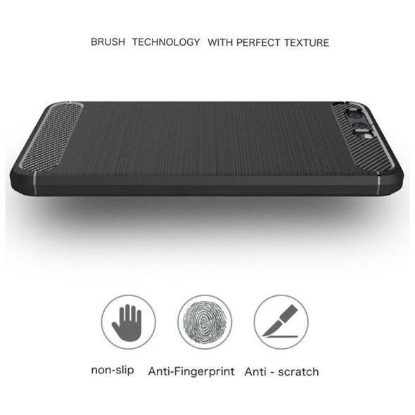 Techsuit Husa pentru Huawei P10 Plus - Techsuit Carbon Silicone - Black 5949419060586 έως 12 άτοκες Δόσεις