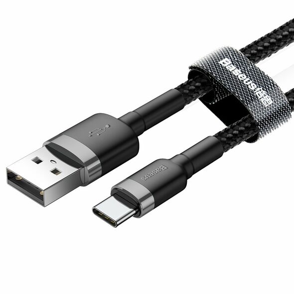 Baseus Cablu de Date USB Type-C, 2A, 2m - Baseus Cafule (CATKLF-CG1) - Gray Black 6953156278233 έως 12 άτοκες Δόσεις