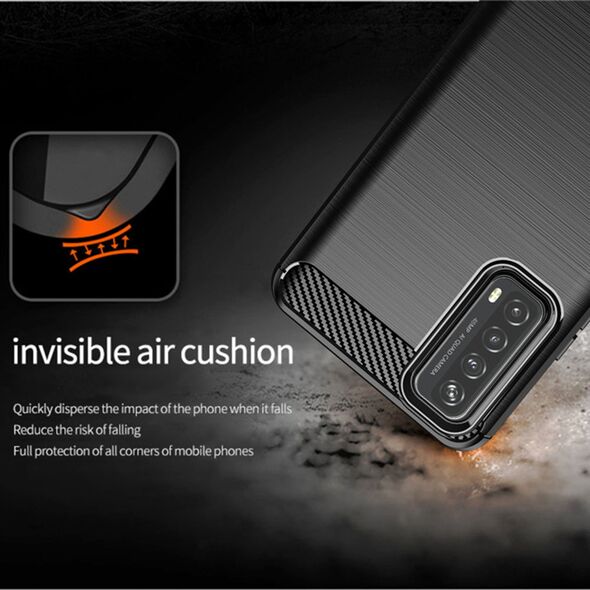 Techsuit Husa pentru Huawei P Smart 2021 - Techsuit Carbon Silicone - Black 5949419058736 έως 12 άτοκες Δόσεις