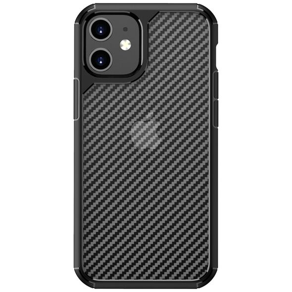 Techsuit Husa pentru iPhone 12 / 12 Pro - Techsuit Carbon Fuse - Black 5949419058750 έως 12 άτοκες Δόσεις