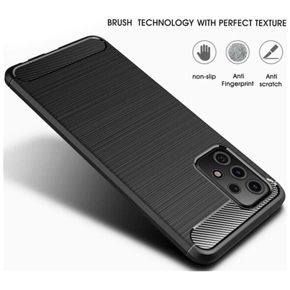 Techsuit Husa pentru Samsung Galaxy A32 5G - Techsuit Carbon Silicone - Black 5949419055292 έως 12 άτοκες Δόσεις