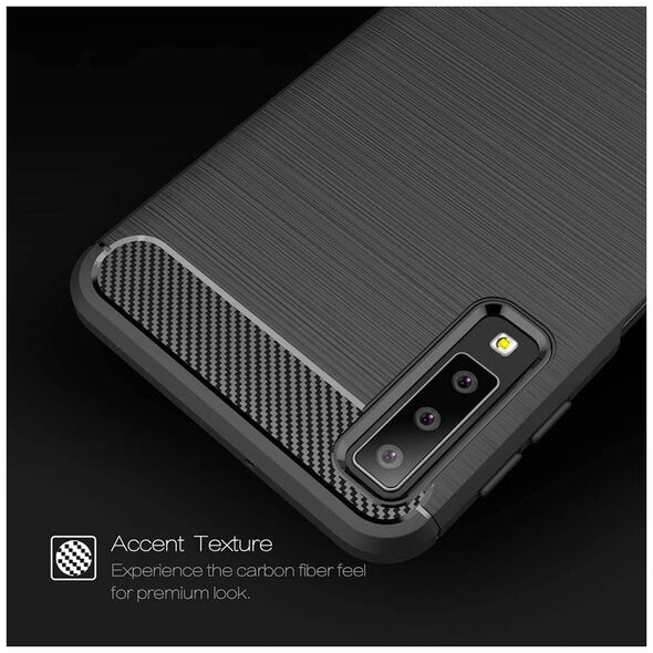 Techsuit Husa pentru Samsung Galaxy A7 2018 - Techsuit Carbon Silicone - Black 5949419058484 έως 12 άτοκες Δόσεις