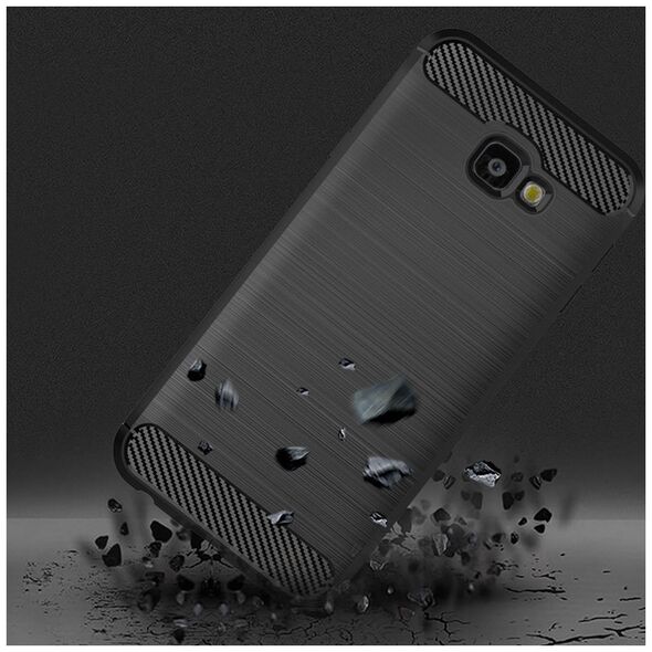 Techsuit Husa pentru Samsung Galaxy J4 Plus - Techsuit Carbon Silicone - Black 5949419057708 έως 12 άτοκες Δόσεις