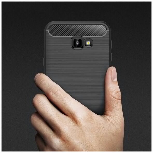 Techsuit Husa pentru Samsung Galaxy J4 Plus - Techsuit Carbon Silicone - Black 5949419057708 έως 12 άτοκες Δόσεις