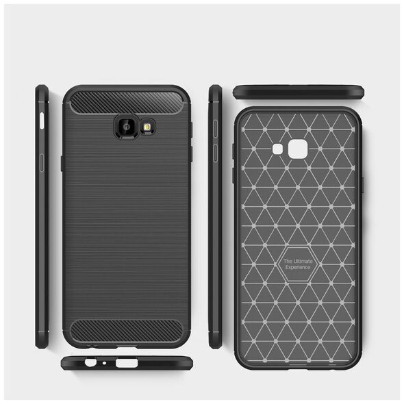 Techsuit Husa pentru Samsung Galaxy J4 Plus - Techsuit Carbon Silicone - Black 5949419057708 έως 12 άτοκες Δόσεις
