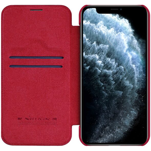 Nillkin Husa pentru iPhone 12 mini - Nillkin QIN Leather Case - Red 6902048201606 έως 12 άτοκες Δόσεις