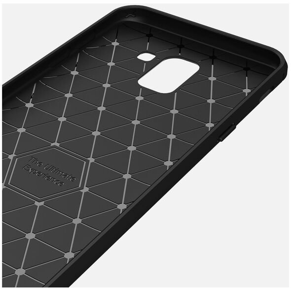 Techsuit Husa pentru Samsung Galaxy J6 2018 - Techsuit Carbon Silicone - Black 5949419042599 έως 12 άτοκες Δόσεις