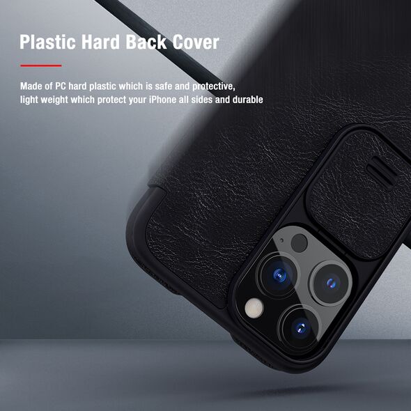 Nillkin Husa pentru iPhone 13 Pro Max - Nillkin QIN Leather Pro Case - Blue 6902048226708 έως 12 άτοκες Δόσεις