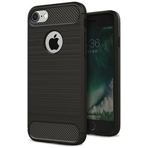 Techsuit Husa pentru iPhone 7 / 8 - Techsuit Carbon Silicone - Black 5949419024151 έως 12 άτοκες Δόσεις
