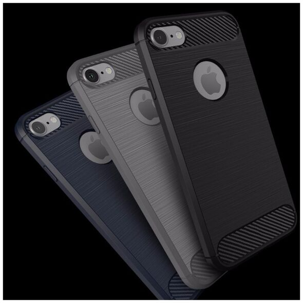 Techsuit Husa pentru iPhone 7 / 8 - Techsuit Carbon Silicone - Black 5949419024151 έως 12 άτοκες Δόσεις