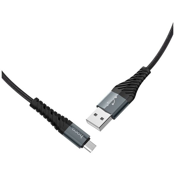 Hoco Cablu de Date USB-A la Micro-USB 12W, 2.4A, 1m - Hoco Cool Charging (X38) - Black 6931474710543 έως 12 άτοκες Δόσεις