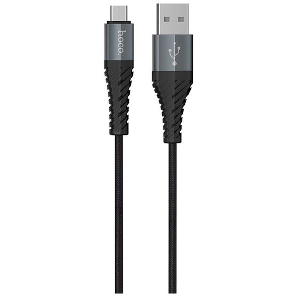 Hoco Cablu de Date USB-A la Micro-USB 12W, 2.4A, 1m - Hoco Cool Charging (X38) - Black 6931474710543 έως 12 άτοκες Δόσεις