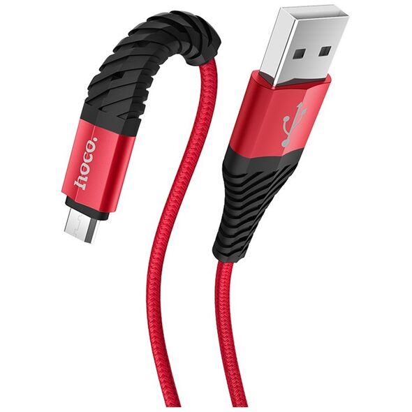 Hoco Cablu de Date USB-A la Micro-USB 12W, 2.4A, 1m - Hoco Cool Charging (X38) - Black 6931474710543 έως 12 άτοκες Δόσεις