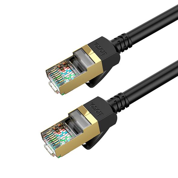 Hoco Cablu de Internet RJ45 la RJ45 1Gbps, 1m - Hoco Level (US02) - Black 6931474761958 έως 12 άτοκες Δόσεις