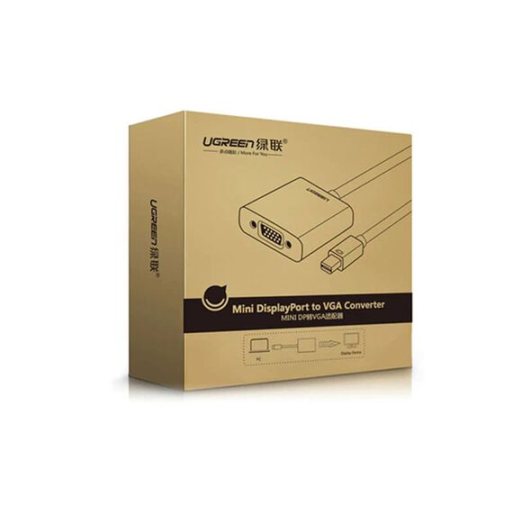 Ugreen Convertor Mini DisplayPort la VGA 1080P - Ugreen (10459) - Black 6957303814596 έως 12 άτοκες Δόσεις
