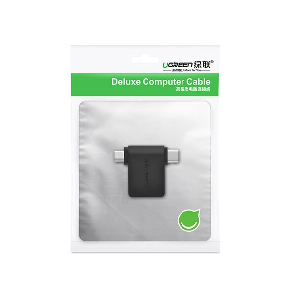 Ugreen Adaptor OTG Micro-USB la Type-C, USB 3.0 5Gbps - Ugreen (30453) - Black 6957303834532 έως 12 άτοκες Δόσεις