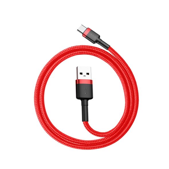 Baseus Cablu de Date USB Type-C, 3A, 0.5m - Baseus Cafule (CATKLF-A09) - Red 6953156278165 έως 12 άτοκες Δόσεις