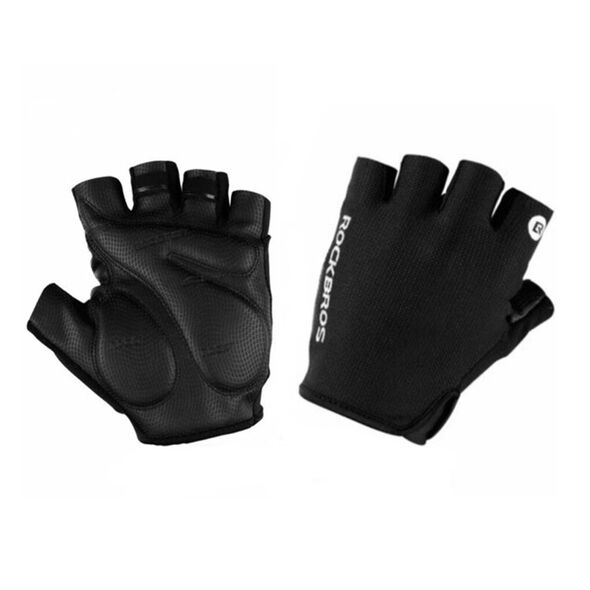 RockBros Manusi pentru Ciclism Marimea M - RockBros Half Finger Gloves (S106BK-M) - Black 4573335711720 έως 12 άτοκες Δόσεις