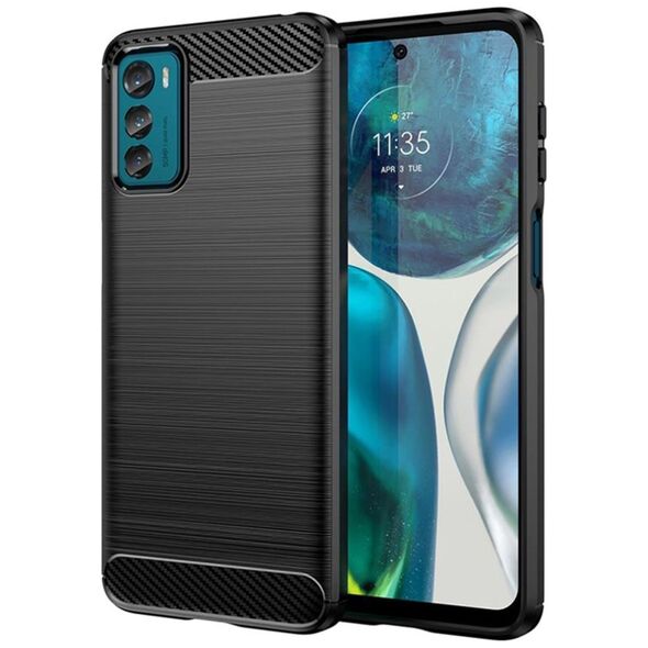 Techsuit Husa pentru Motorola Moto G42 - Techsuit Carbon Silicone - Black 5949419018112 έως 12 άτοκες Δόσεις