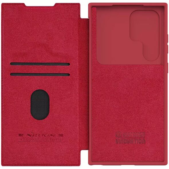 Nillkin Husa pentru Samsung Galaxy S23 Ultra - Nillkin QIN Leather Pro Case - Red 6902048258563 έως 12 άτοκες Δόσεις