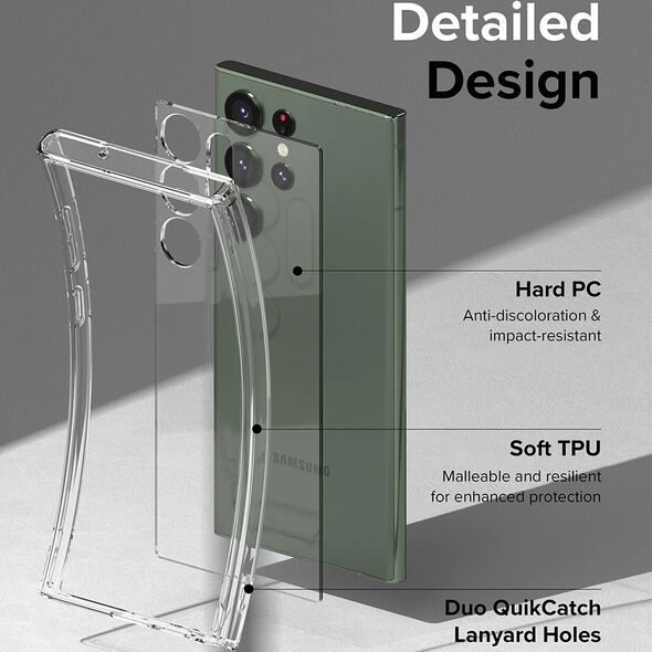 Ringke Husa pentru Samsung Galaxy S23 Ultra - Ringke Fusion - Clear 8809919300315 έως 12 άτοκες Δόσεις
