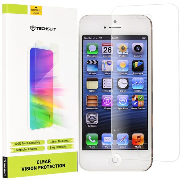 Techsuit Folie pentru iPhone 5/ 5s/ SE - Techsuit Clear Vision Glass - Transparent 5949419009516 έως 12 άτοκες Δόσεις