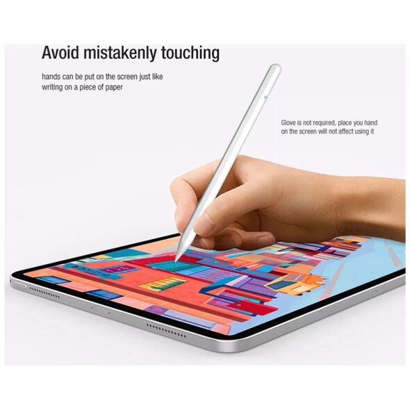 Techsuit Stylus Pen pentru iPad cu Functia Palm Rejection - Techsuit (M2) - White 5949419008908 έως 12 άτοκες Δόσεις