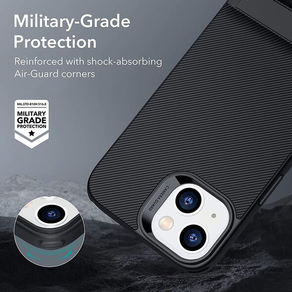 ESR Husa pentru iPhone 14 / iPhone 13 - ESR Air Shield Boost Kickstand - Translucent Black 4894240160947 έως 12 άτοκες Δόσεις