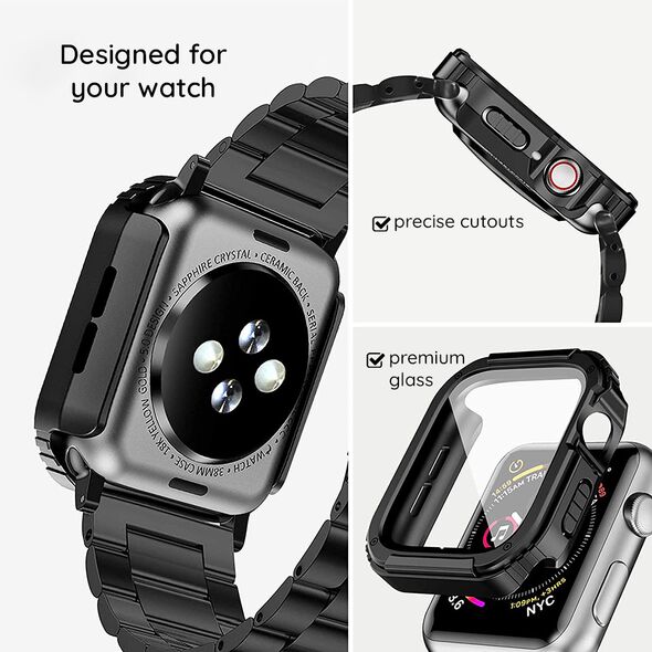 Lito Husa pentru Apple Watch 1 / 2 / 3 (38mm) + Folie - Lito Watch Armor 360 - Blue 5949419007611 έως 12 άτοκες Δόσεις