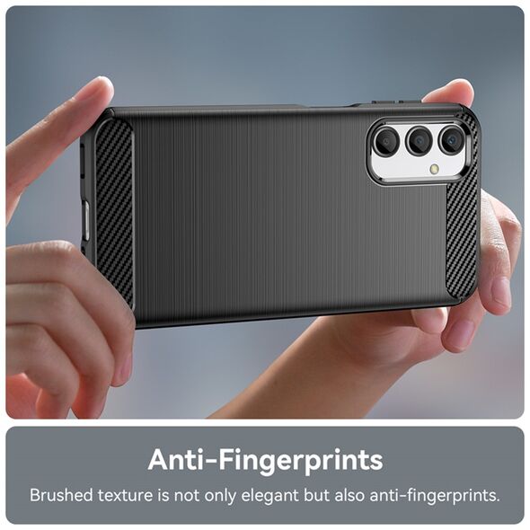 Techsuit Husa pentru Samsung Galaxy A24 - Techsuit Carbon Silicone - Black 5949419003750 έως 12 άτοκες Δόσεις