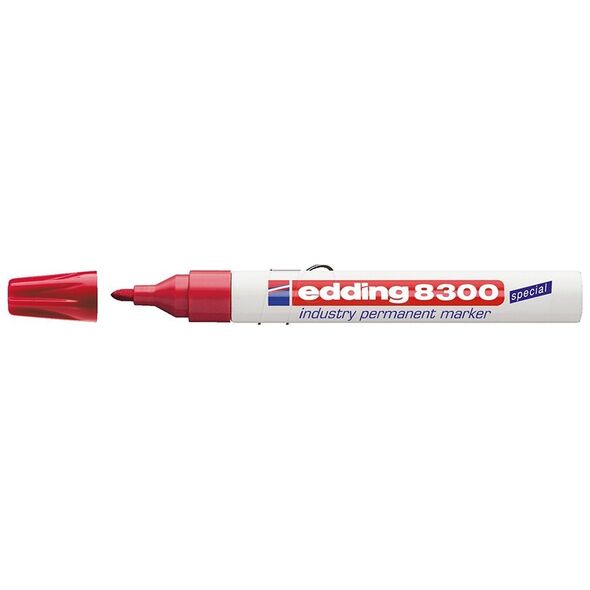 Edding 8300 Industry Permanent Marker Red (4-8300002) (EDD4-8300002) έως 12 άτοκες Δόσεις