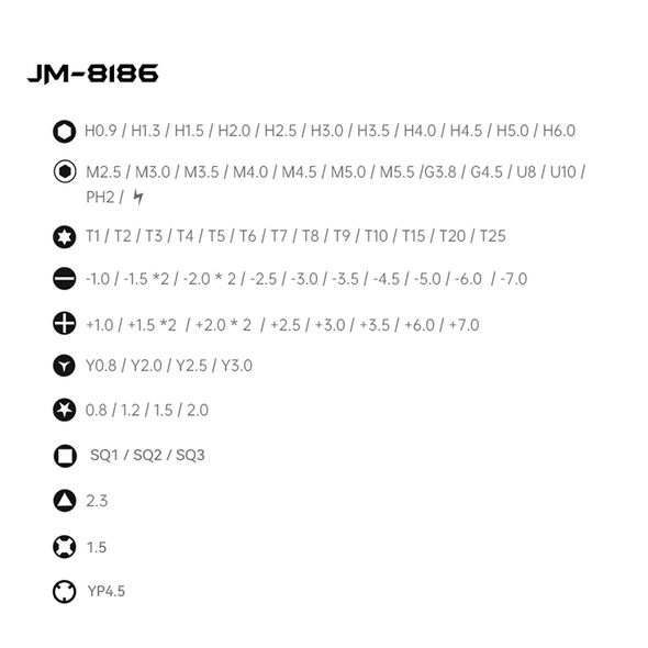 Jakemy Trusa Surubelnite 83 in 1 - Jakemy (JM-8186) - White 6949639106025 έως 12 άτοκες Δόσεις