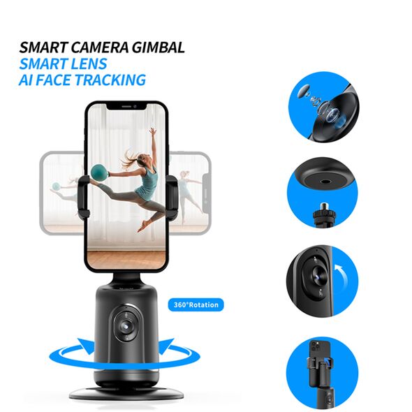 Techsuit Selfie Stick Gimbal Auto Face Tracking - Techsuit (P01) - Black 5949419000230 έως 12 άτοκες Δόσεις