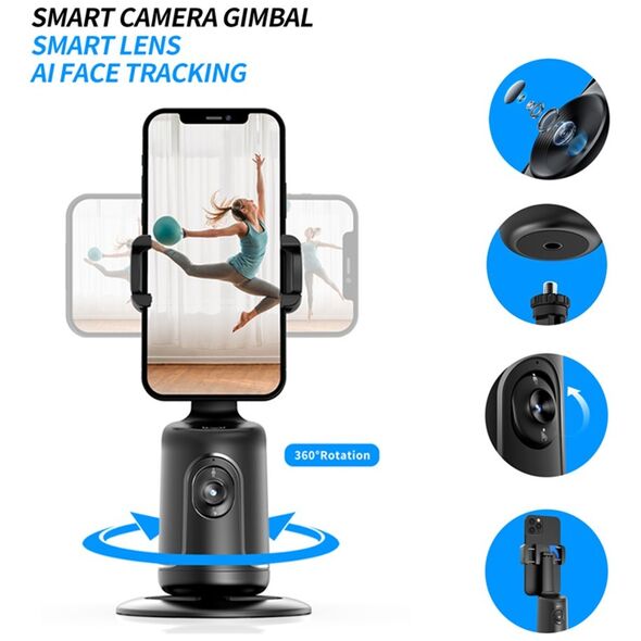 Techsuit Selfie Stick Gimbal Auto Face Tracking - Techsuit (P01) - Black 5949419000230 έως 12 άτοκες Δόσεις