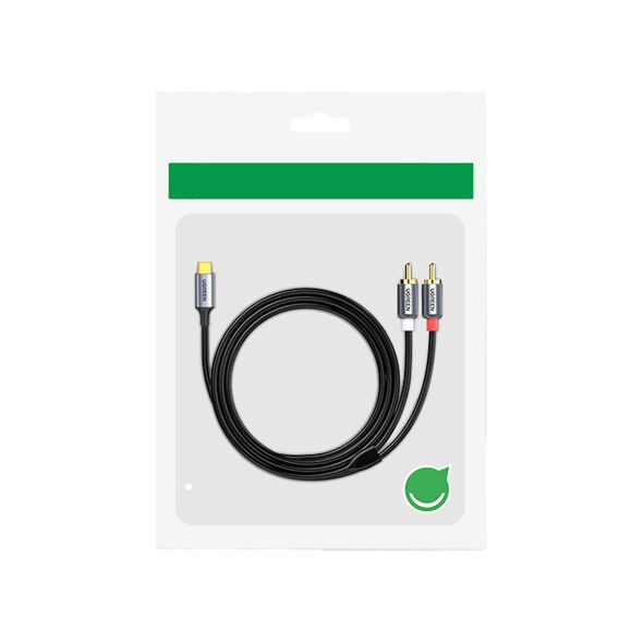 UGREEN Cable USB-C to 2x RCA UGREEN CM451 (Cinch) 1.5m (black) 030440 έως και 12 άτοκες δόσεις