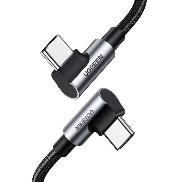 UGREEN Angle cable USB-C to USB-C UGREEN US335, 5A, 100W, 1m (black) 030121 έως και 12 άτοκες δόσεις
