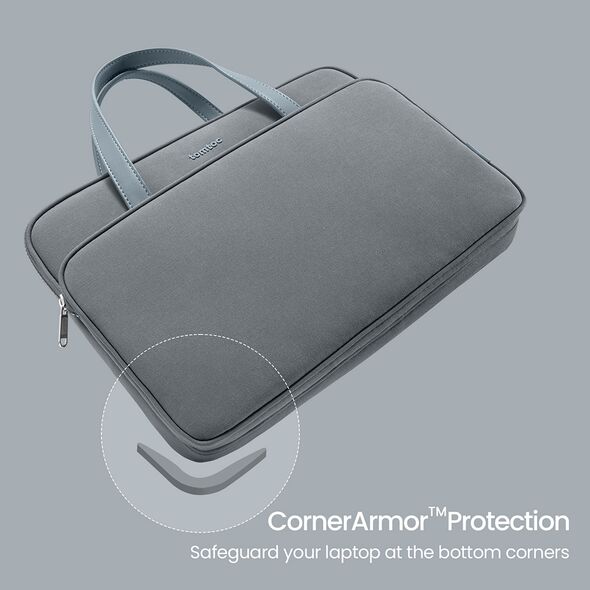 Tomtoc Tomtoc - Laptop Handbag (A11D3G1) - with 4 Compartment and Corner Armor, 14″ - Gray 6971937063977 έως 12 άτοκες Δόσεις