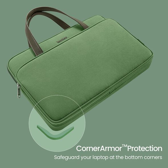 Tomtoc Tomtoc - Laptop Handbag (A11F2T1) - with 4 Compartment and Corner Armor, 16″ - Green 6971937065339 έως 12 άτοκες Δόσεις